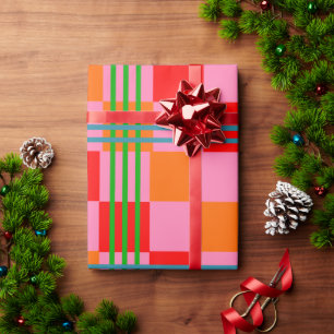 Retro Plaid  Wrapping Paper