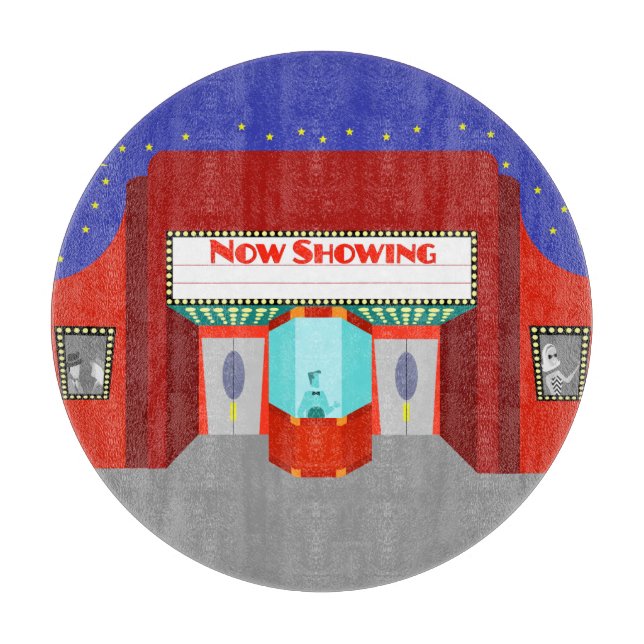 Rétro planche à découper de salle de cinéma (Devant)
