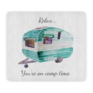 Rétro planche à découper vintage de camping de
