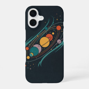 Retro Planet Alignment iPhone 16 Case