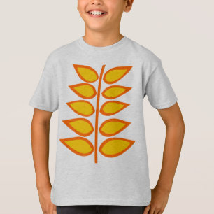 Retro Plant - Amber and Orange T-Shirt