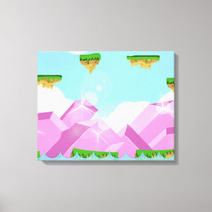 Retro Platform Game Canvas Print