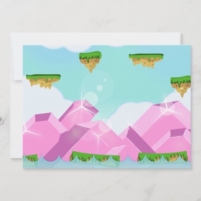 Retro Platform Game Invitation (Front)