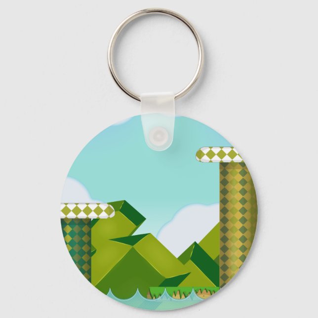 Retro Platform Game Keychain (Front)