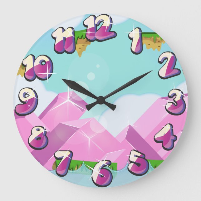 Retro Platform Game Large Clock (Front)