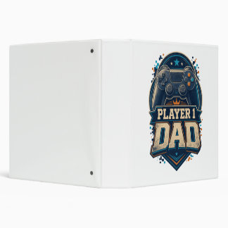 Retro Player 1 Dad Gamer Binder