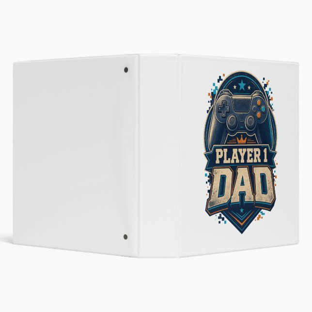 Retro Player 1 Dad Gamer Binder (Background)
