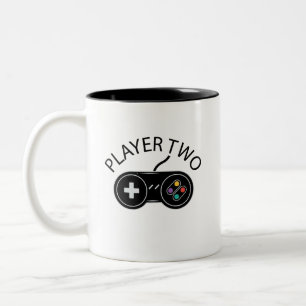 Retro Player Two Gaming Controller Two-Tone Coffee Mug