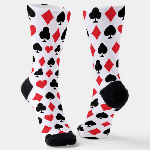 Retro Playing Card Symbols Pattern Socks