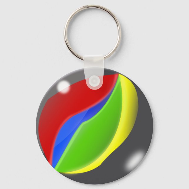 Retro Playing Game Marble Keychain (Front)