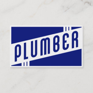 retro plumber business card