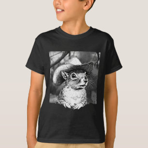 Retro P'nut The Squirrel Animal Lover Cute Cowboy T-Shirt