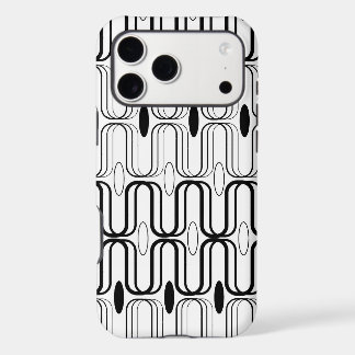 Retro Pod Black And White Abstract Mod Art Design