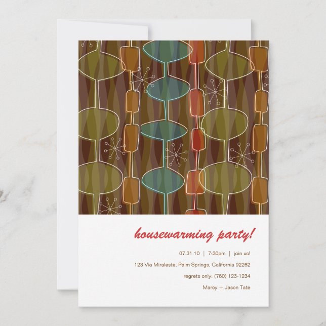 Retro Pods Housewarming Party Invitations (Front)