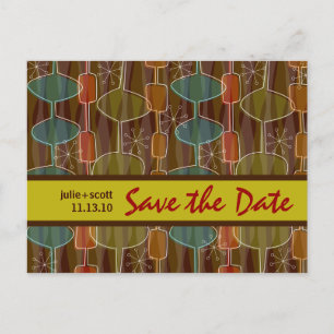 Retro Pods Save the Date Announcement Postcard