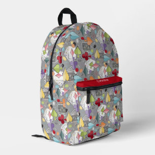 Retro Poker Printed Backpack