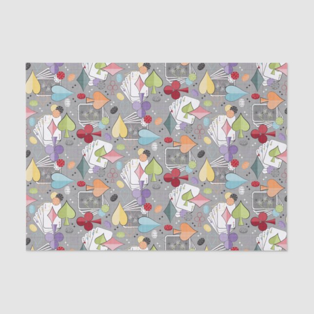 Retro Poker Tissue Paper (Front)