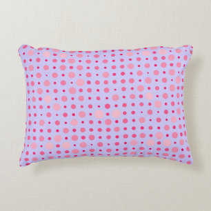 Retro Polka Dot 01.Pink LPurple BG Accent Pillow