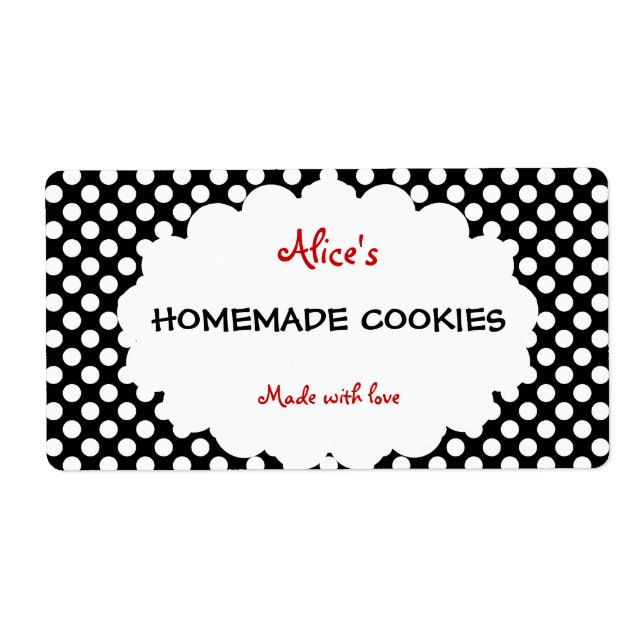 Retro Polka Dot Cookies personnalisés (Devant)