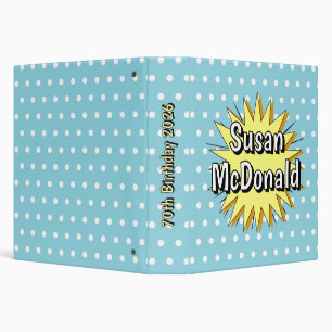 Retro polka dot fifties style binder