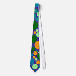Retro Polka Dot Mosaic Pattern #2 Tie