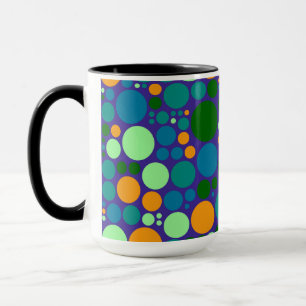 Retro Polka Dot Mosaic Pattern #6 Mug