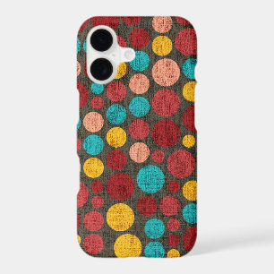Retro Polka Dot Painted Canvas #3