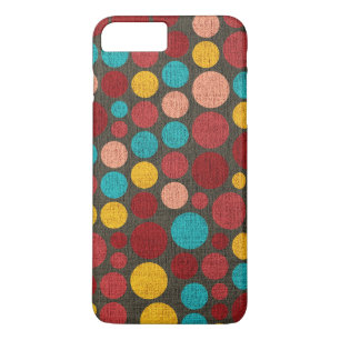 Retro Polka Dot Painted Canvas #3 Case-Mate iPhone Case