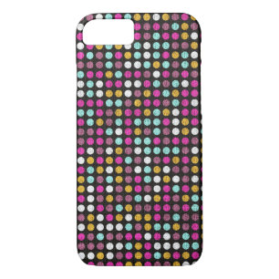 Retro Polka Dot Painted Canvas #4 Case-Mate iPhone Case