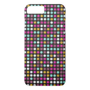 Retro Polka Dot Painted Canvas #4 Case-Mate iPhone Case
