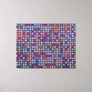 Retro Polka Dot Painted Canvas #4 Print