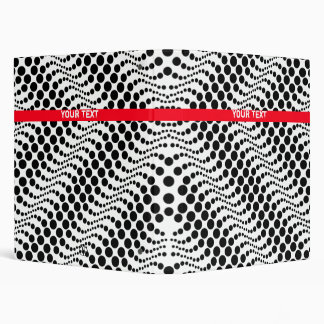 Retro Polka Dot Wave Binder White Black 2