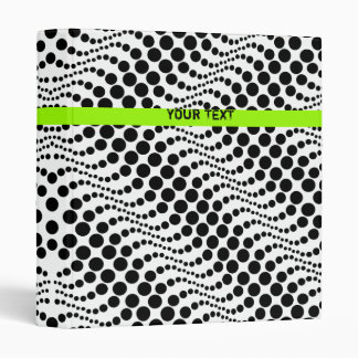 Retro Polka Dot Wave Binder White Black 5