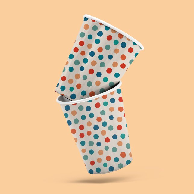 Retro Polka Dots paper cups (Creator Uploaded)