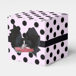 Retro Polka Dots Pink Favor Box