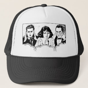 Retro Polyamory - Throuple - Spooning - Triad Trucker Hat