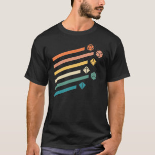 Retro Polyhedral Dice Set Tabletop RPG T-Shirt