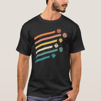 Retro Polyhedral Dice Set Tabletop RPG T-Shirt