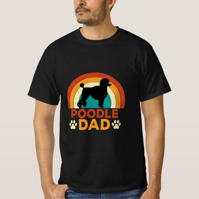 Retro Poodle Dad T-Shirt (Front)