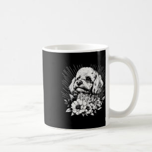 Retro Poodle Dog Lover Tattoo Style  Coffee Mug