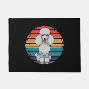 Retro Poodle Lover Dog Gifts for Poodle Owners Men Doormat