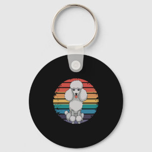 Retro Poodle Lover Dog Gifts for Poodle Owners Men Keychain
