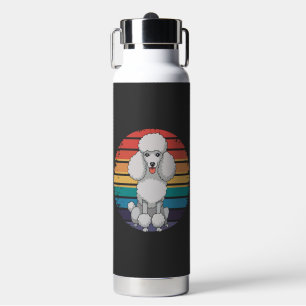 Retro Poodle Lover Dog Gifts for Poodle Owners Men Water Bottle