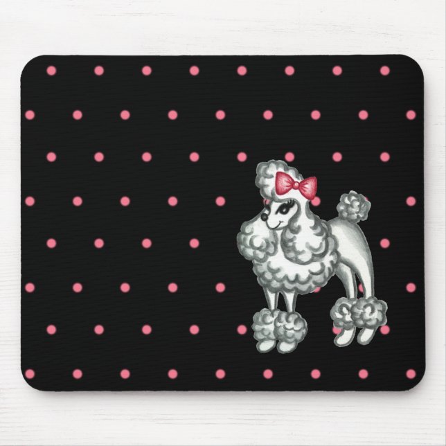 Retro Poodle Mousepad (Front)