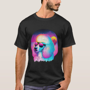 Retro Poodle Synthwave Nights T-Shirt