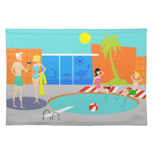 Retro Pool Party Placemat