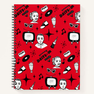 Retro Pop 1950's Style Nostalgic Graphics Notebook
