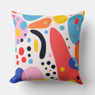 Retro Pop Abstract Blobs Pillow