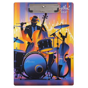 Retro Pop Abstract musical instruments dramatic Clipboard