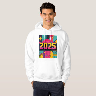 Retro Pop Art 2025 Geometric Pattern Hoodie